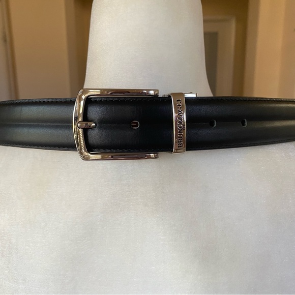 Bruno Magli Leather Belt Black and Brown Size 38 - Picture 5 of 7